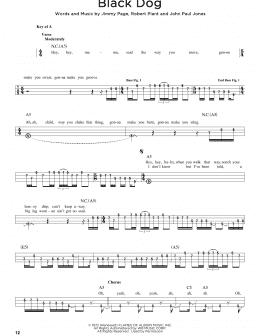 page one of Black Dog (Easy Bass Tab)