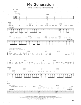 page one of My Generation (Easy Bass Tab)