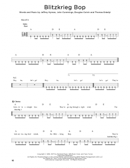 page one of Blitzkrieg Bop (Easy Bass Tab)