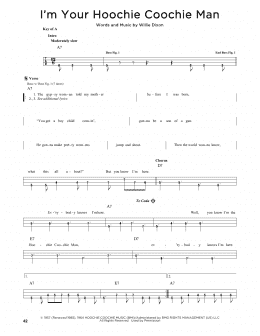 page one of I'm Your Hoochie Coochie Man (Easy Bass Tab)