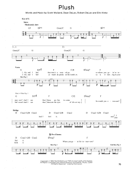 page one of Plush (Easy Bass Tab)