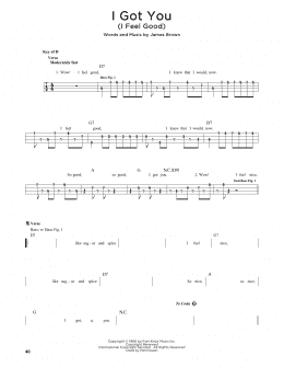 page one of I Got You (I Feel Good) (Easy Bass Tab)
