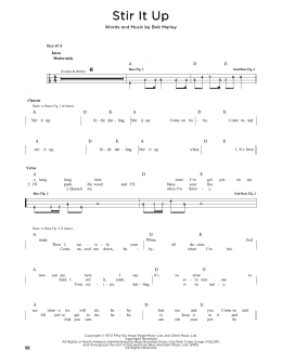 page one of Stir It Up (Easy Bass Tab)
