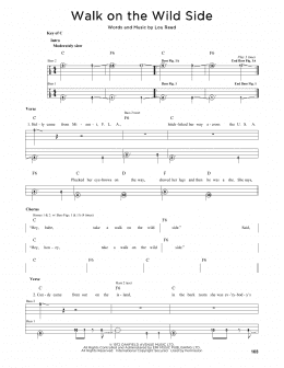 page one of Walk On The Wild Side (Easy Bass Tab)