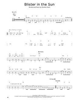 page one of Blister In The Sun (Easy Bass Tab)