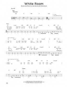 page one of White Room (Easy Bass Tab)