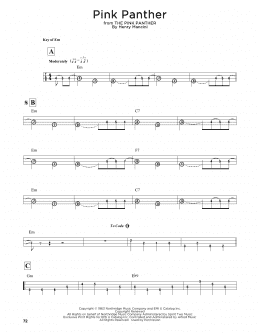page one of The Pink Panther (Easy Bass Tab)