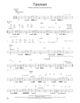 page one of Taxman (Easy Bass Tab)