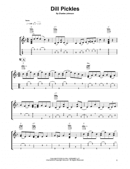 page one of Dill Pickles (arr. Fred Sokolow) (Easy Ukulele Tab)