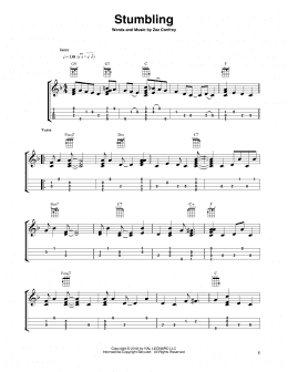 page one of Stumbling (arr. Fred Sokolow) (Easy Ukulele Tab)