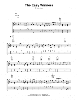 page one of The Easy Winners (arr. Fred Sokolow) (Easy Ukulele Tab)