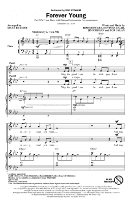 page one of Forever Young (2-Part Choir)