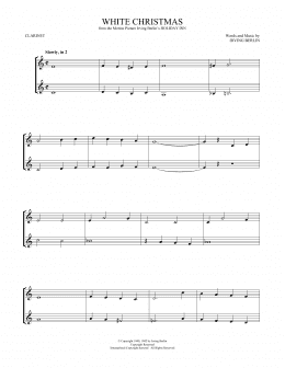 page one of White Christmas (Clarinet Duet)