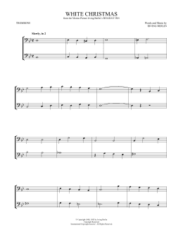 page one of White Christmas (Trombone Duet)
