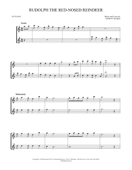 page one of Rudolph The Red-Nosed Reindeer (Alto Sax Duet)