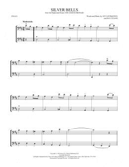 page one of Silver Bells (Cello Duet)