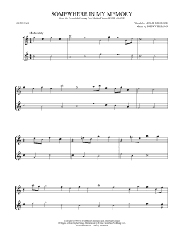 page one of Somewhere In My Memory (Alto Sax Duet)