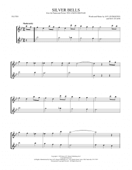page one of Silver Bells (Flute Duet)