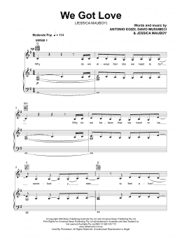 page one of We Got Love (Piano, Vocal & Guitar Chords (Right-Hand Melody))