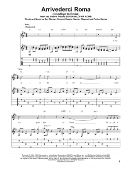 page one of Arrivederci Roma (Goodbye To Rome) (Solo Guitar)