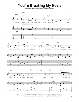 page one of You're Breaking My Heart (Solo Guitar Tab)