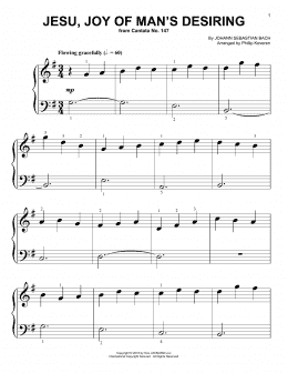 page one of Jesu, Joy Of Man's Desiring (arr. Phillip Keveren) (Big Note Piano)