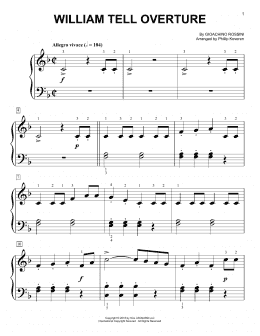 page one of William Tell Overture (arr. Phillip Keveren) (Big Note Piano)