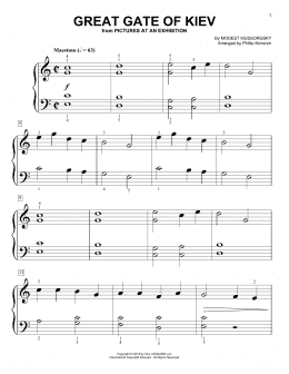 page one of Great Gate Of Kiev (arr. Phillip Keveren) (Big Note Piano)