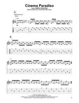 page one of Cinema Paradiso (Solo Guitar)
