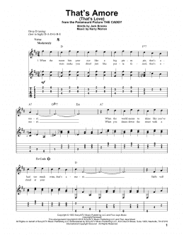 page one of That's Amore (That's Love) (Solo Guitar)