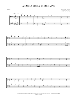 page one of A Holly Jolly Christmas (Cello Duet)