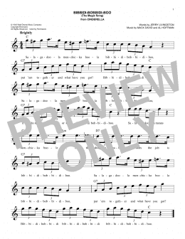 page one of Bibbidi-Bobbidi-Boo (The Magic Song) (from Cinderella) (Easy Lead Sheet / Fake Book)
