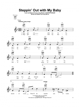 page one of Steppin' Out With My Baby (Ukulele)