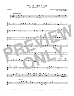 page one of No Matter What (from Whistle Down the Wind) (Tenor Sax Solo)