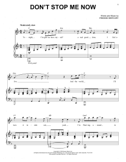 page one of Don't Stop Me Now (Piano & Vocal)