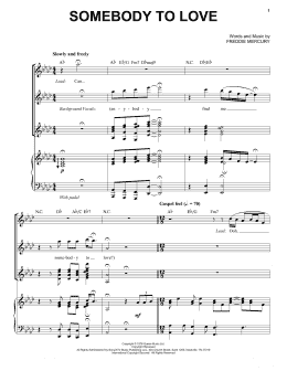 page one of Somebody To Love (Piano & Vocal)