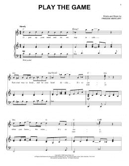page one of Play The Game (Piano & Vocal)