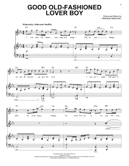 page one of Good Old-Fashioned Lover Boy (Piano & Vocal)