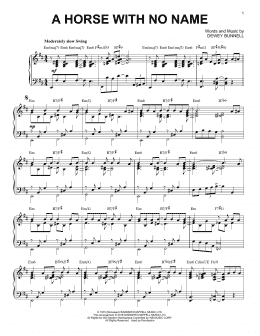 page one of A Horse With No Name [Jazz version] (Piano Solo)