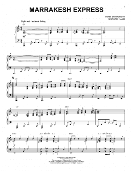 page one of Marrakesh Express [Jazz version] (Piano Solo)
