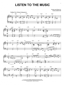 page one of Listen To The Music [Jazz version] (Piano Solo)