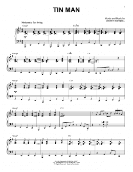 page one of Tin Man [Jazz version] (Piano Solo)