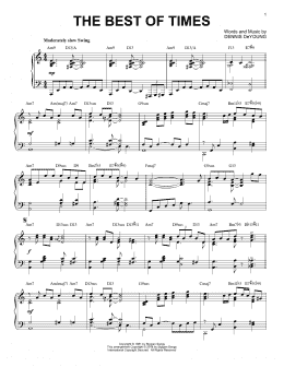 page one of The Best Of Times [Jazz version] (Piano Solo)