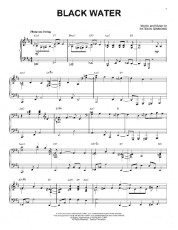 page one of Black Water [Jazz version] (Piano Solo)