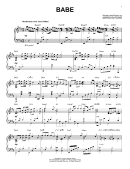 page one of Babe [Jazz version] (Piano Solo)
