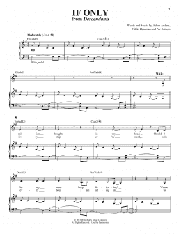 page one of If Only (from Disney's Descendants) (Piano & Vocal)