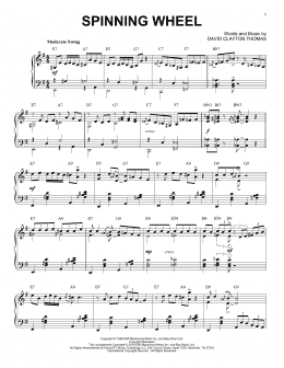 page one of Spinning Wheel [Jazz version] (Piano Solo)