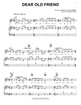 page one of Dear Old Friend (Piano, Vocal & Guitar Chords (Right-Hand Melody))