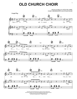 page one of Old Church Choir (Piano, Vocal & Guitar Chords (Right-Hand Melody))