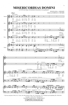 page one of Misericordias Domini (SATB Choir)